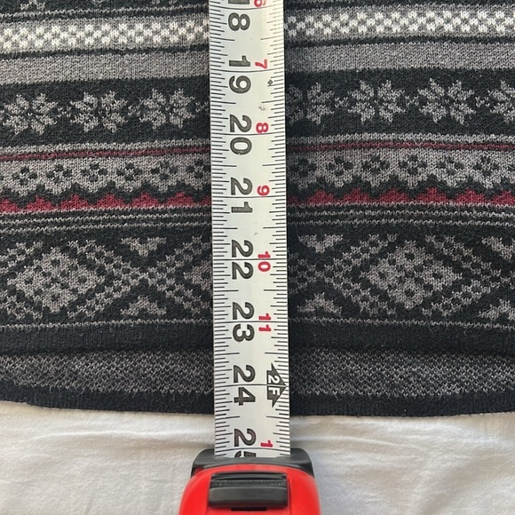 Eddie Bauer Women’s Fair Isle Zip Cardigan Size L Gray Winter Nordic Layers Ski - Picture 7 of 11